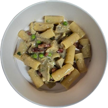 Rigatoni alla Vignarola